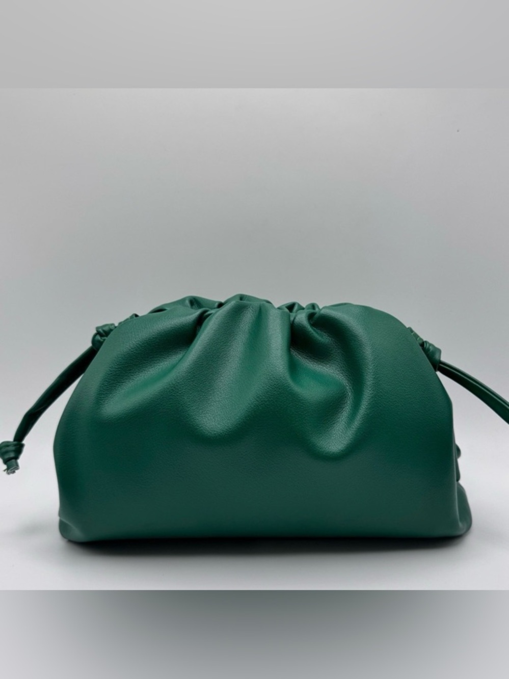 Soft Leather Mini Pouch Bag - Green